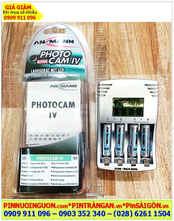 Ansman Photocam IV; Bộ sạc pin AAA Ansman Photocam IV kèm sẳn 4 pin sạc Ansman AAA1100mAh 1.2v